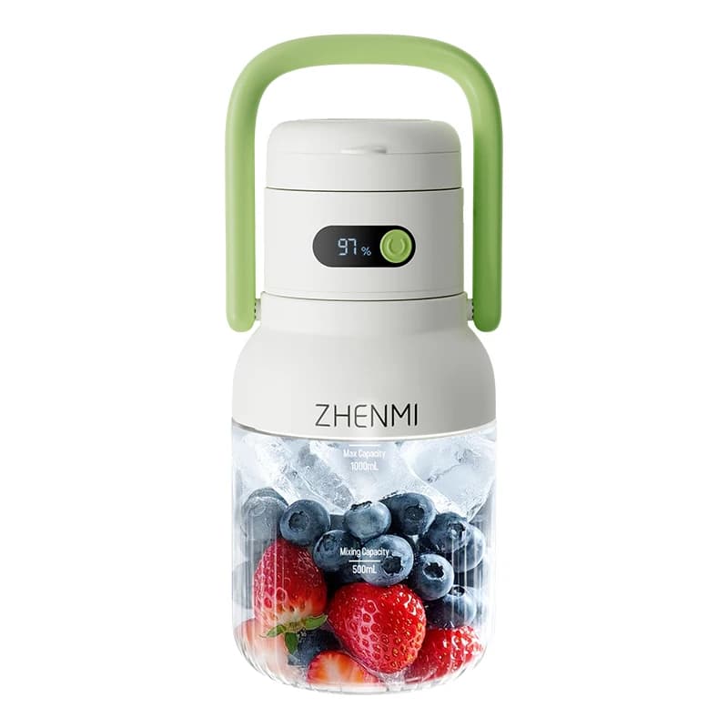 FreshBlendsGo portable blender in green