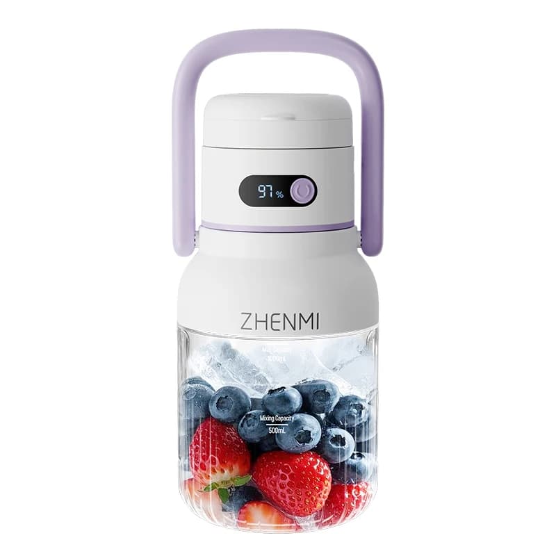 FreshBlendsGo portable blender in purple